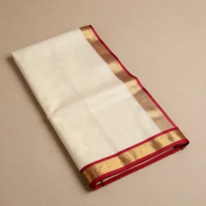 Ivory Zari Silk Saree